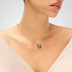 Collier pendentif siena una storia argent 925/1000 laque multicolore et oxydes bq121193 - pendentifs - edora - 1