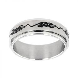 Bague homme edora urban acier ba100/0058 - bague argent & or homme, bague homme - - bagues-homme - edora - 0
