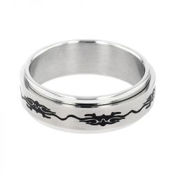 Bague homme edora urban acier ba100/0058 - bague argent & or homme, bague homme - - bagues-homme - edora - 1