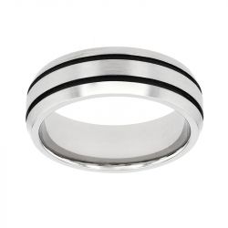Bague homme edora urban acier ba100/0056 - bague argent & or homme, bague homme - - bagues-homme - edora - 0