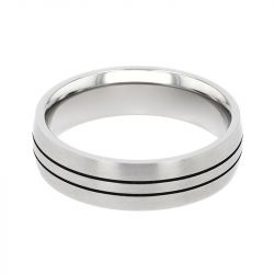 Bague homme edora urban acier ba100/0033 - bague argent & or homme, bague homme - - bagues-homme - edora - 1