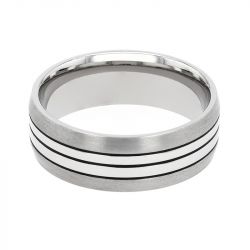 Bague homme edora urban acier ba100/0032 - bague argent & or homme, bague homme - - bagues-homme - edora - 1