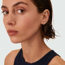 Boucle d'oreille unité puce femme agatha eclair argent 925/1000 02320571-050-tu - puces - edora - 1