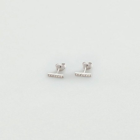 Boucles d'oreilles femme puces barshine agatha argent 925/1000 et oxydes  02320642-136-tu – puces