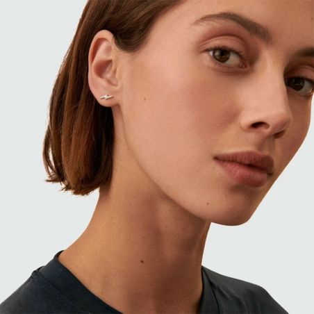 Boucles d’oreilles puce or, argent & clous d’oreille argent, or - puces - edora - 2