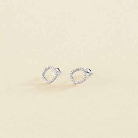 Boucles d'oreilles femme puces sissi agatha argent 925/1000 et oxydes 02320689-136-tu – puces