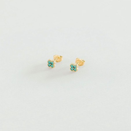 Boucles d'oreilles femme puces agatha beloved argent 925/1000 doré oxydes de zirconium 02390402-731-tu – puces