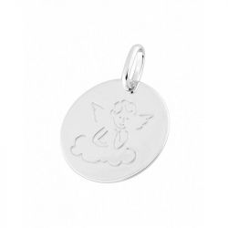 Médaille ange or 375/1000 blanc - medailles - edora - 2
