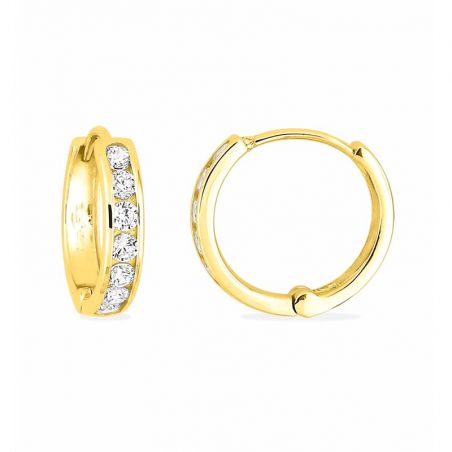 Créoles plaqué or : boucles d’oreilles créoles plaqué or - creoles - edora - 1