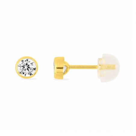 Boucles d’oreilles puce or, argent & clous d’oreille argent, or - puces - edora - 1