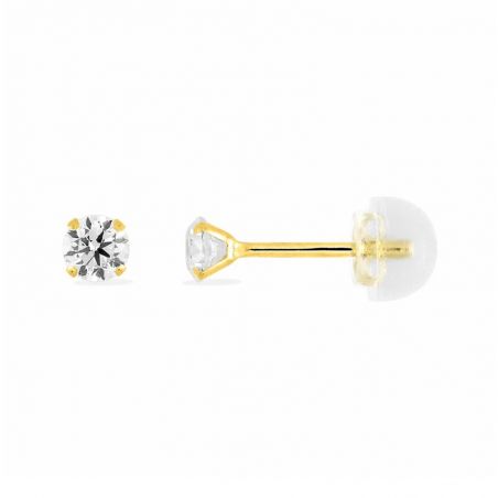 Boucles d’oreilles puce or, argent & clous d’oreille argent, or - puces - edora - 1