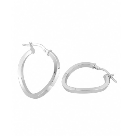 Boucles d'oreilles femme créoles or 375/1000 blanc – accueil