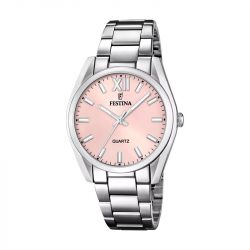 Montre femme festina boyfriend rose et acier argenté f20622/2 - montres-femme - edora - 0