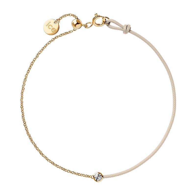 Bracelet femme ice watch cordon beige et diamant 021085 - bracelets-femme - edora