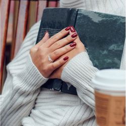 Bague femme solitaire or 375/1000 blanc et oxydes - solitaires - edora - 1