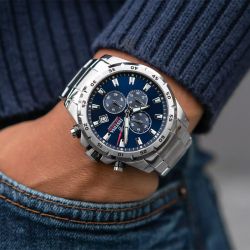 Montre homme chronographe festina acier argenté - chronographes - edora - 1