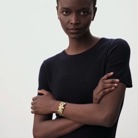 Bracelet femme manchette agatha  bloom acier doré 02480097-157-tu – bracelets femme
