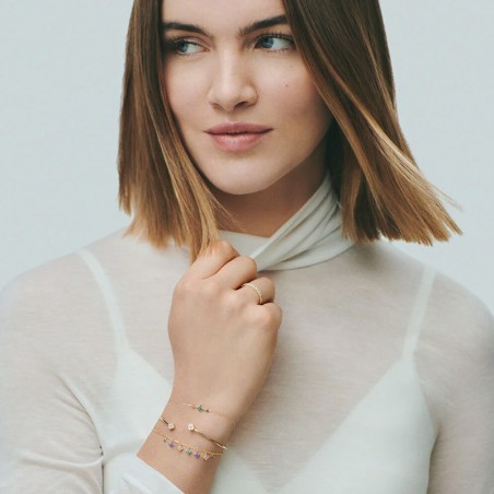 Bracelet femme agatha beloved argenté doré 02490105-256-tu – bracelets femme