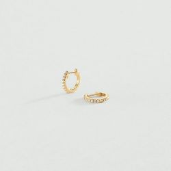 Boucles d'oreilles femme créoles agatha rondou doré 02390116-137-tu - creoles - edora - 0