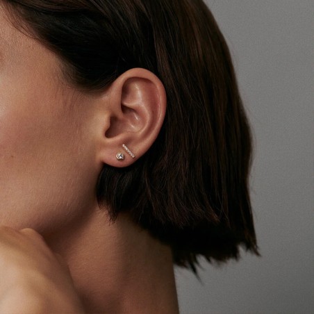 Boucles d'oreilles femme  puces agatha barshine doré 02390117-137-tu – puces
