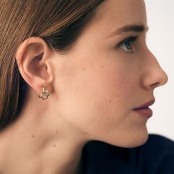 Boucles d'oreilles femme créoles agatha beloved doré  02390540-256-tu - creoles - edora - 1