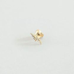 Piercing femme puce agatha  eclair doré 02390075-137-tu - piercing-femme - edora - 0