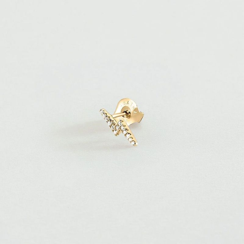 Piercing femme puce agatha  eclair doré 02390075-137-tu - piercing-femme - edora