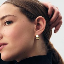 Boucles d'oreilles femme créoles agatha  lea doré 02380560-157-tu - creoles - edora - 1