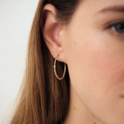 Boucles d'oreilles femme créoles agatha creobill  doré 02380402-157-tu - creoles - edora - 1