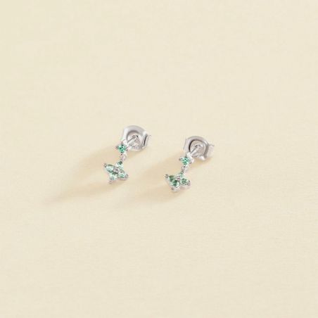 Boucles d'oreilles argent 925 : créoles & puces en argent - puces - edora - 1