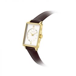 Montre femme amalys amélie cuir marron - analogiques - edora - 2