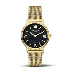 Montre femme amalys astra acier doré - analogiques - edora - 0