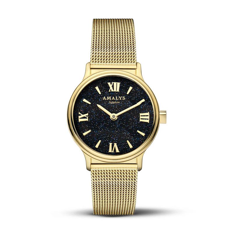 Montre femme amalys astra acier doré - analogiques - edora