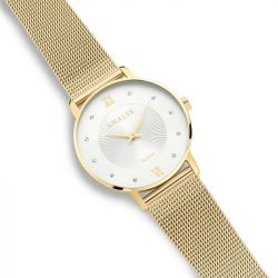 Montre femme amalys billie acier doré - analogiques - edora - 2