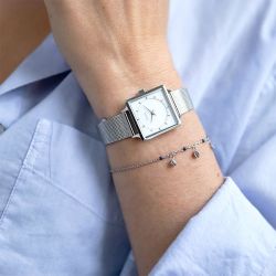 Montre femme amalys claire acier argenté - analogiques - edora - 1