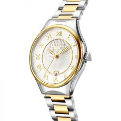 Montre femme amalys estelle acier bicolore - analogiques - edora - 1
