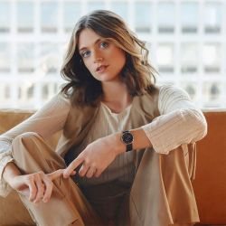 Montre femme amalys flavie acier bleu - analogiques - edora - 1