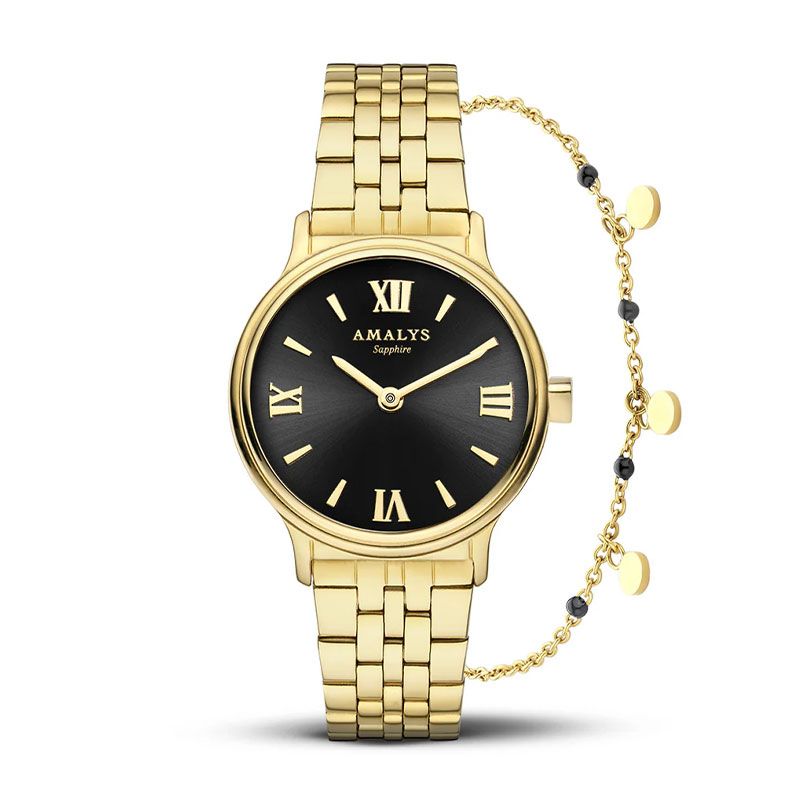 Montre femme amalys giftbox alix acier doré - analogiques - edora