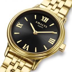 Montre femme amalys giftbox alix acier doré - analogiques - edora - 1