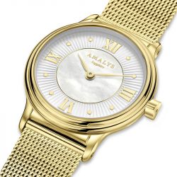 Montre femme amalys giftbox amandine acier doré - analogiques - edora - 1