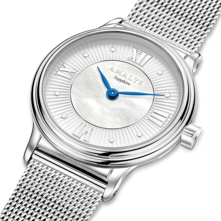 Montre femme amalys giftbox élise acier argenté – analogiques