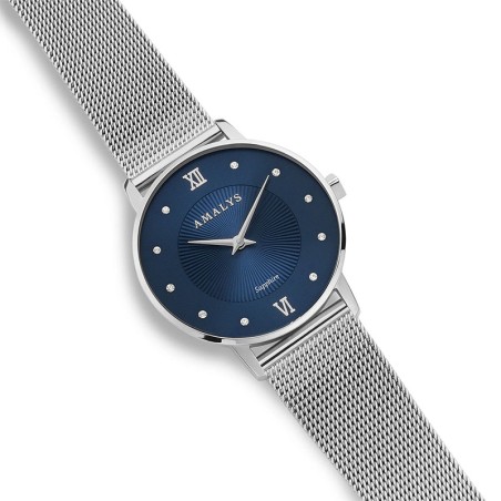 Montre femme amalys héloïse acier argenté – analogiques
