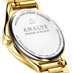 Montre femme amalys isis acier doré - analogiques - edora - 3