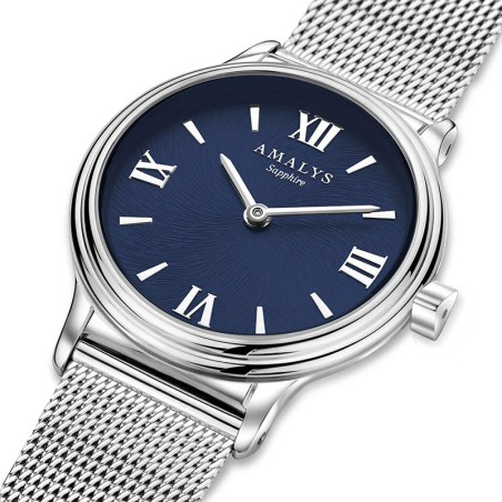 Montre femme amalys marion acier argenté – analogiques