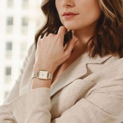 Montre femme amalys melody acier bicolore - analogiques - edora - 1