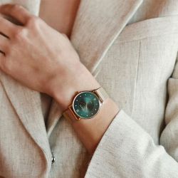 Montre femme amalys paulette acier doré - analogiques - edora - 1