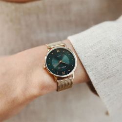 Montre femme amalys paulette acier doré - analogiques - edora - 3