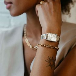 Montre femme amalys penny acier bicolore - analogiques - edora - 3