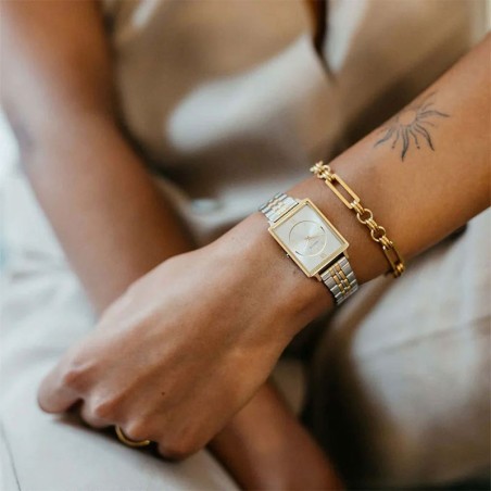 Montre femme amalys penny acier bicolore – analogiques