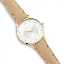 Montre femme amalys rosalie curi marron - analogiques - edora - 2